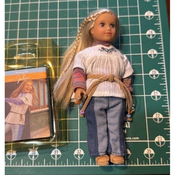 American Girl Mini Doll Julie 8" With Book Box 2007 Collectible Toy - Picture 2 of 7